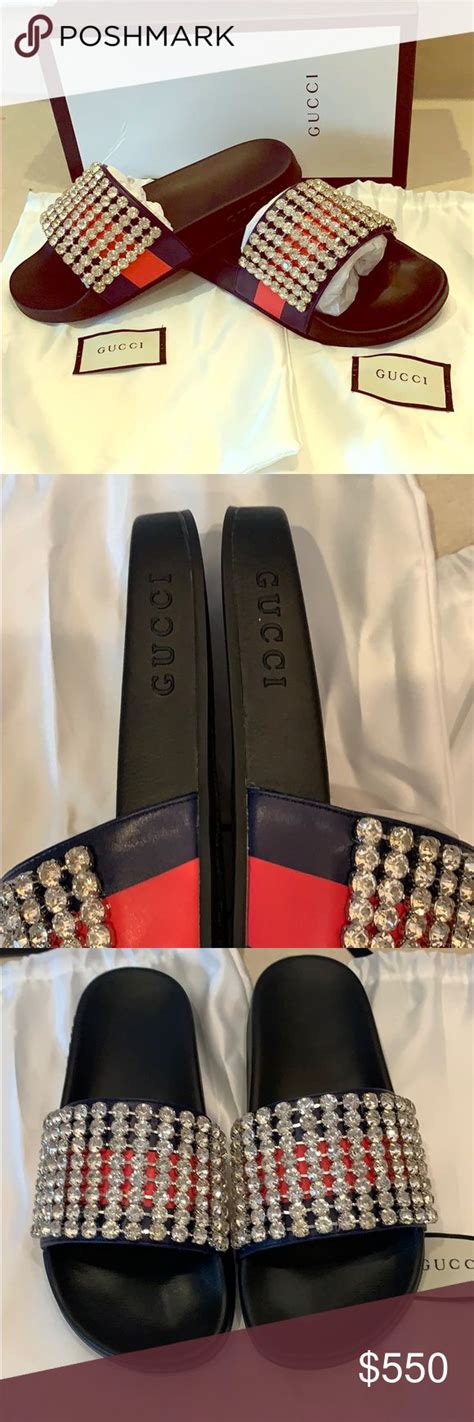 gucci slides bedazzled|Gucci slides expensive.